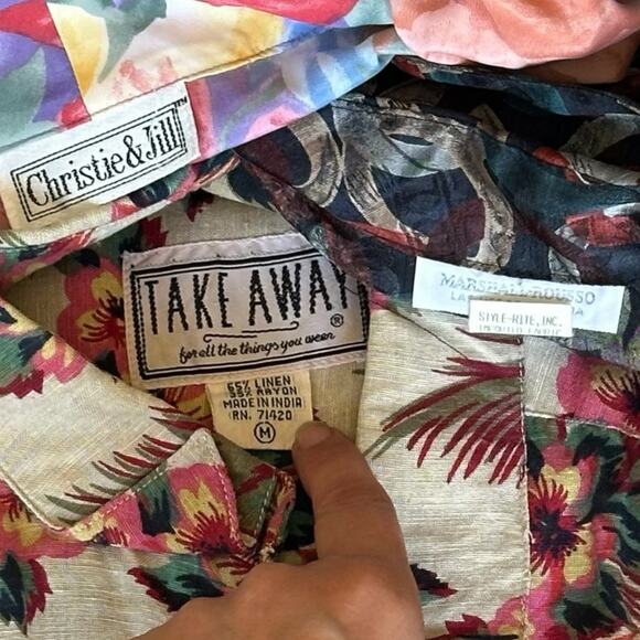 Vintage Womens Button Up Bundle Size Medium Funky Prints Golden Girls - Picture 8 of 10